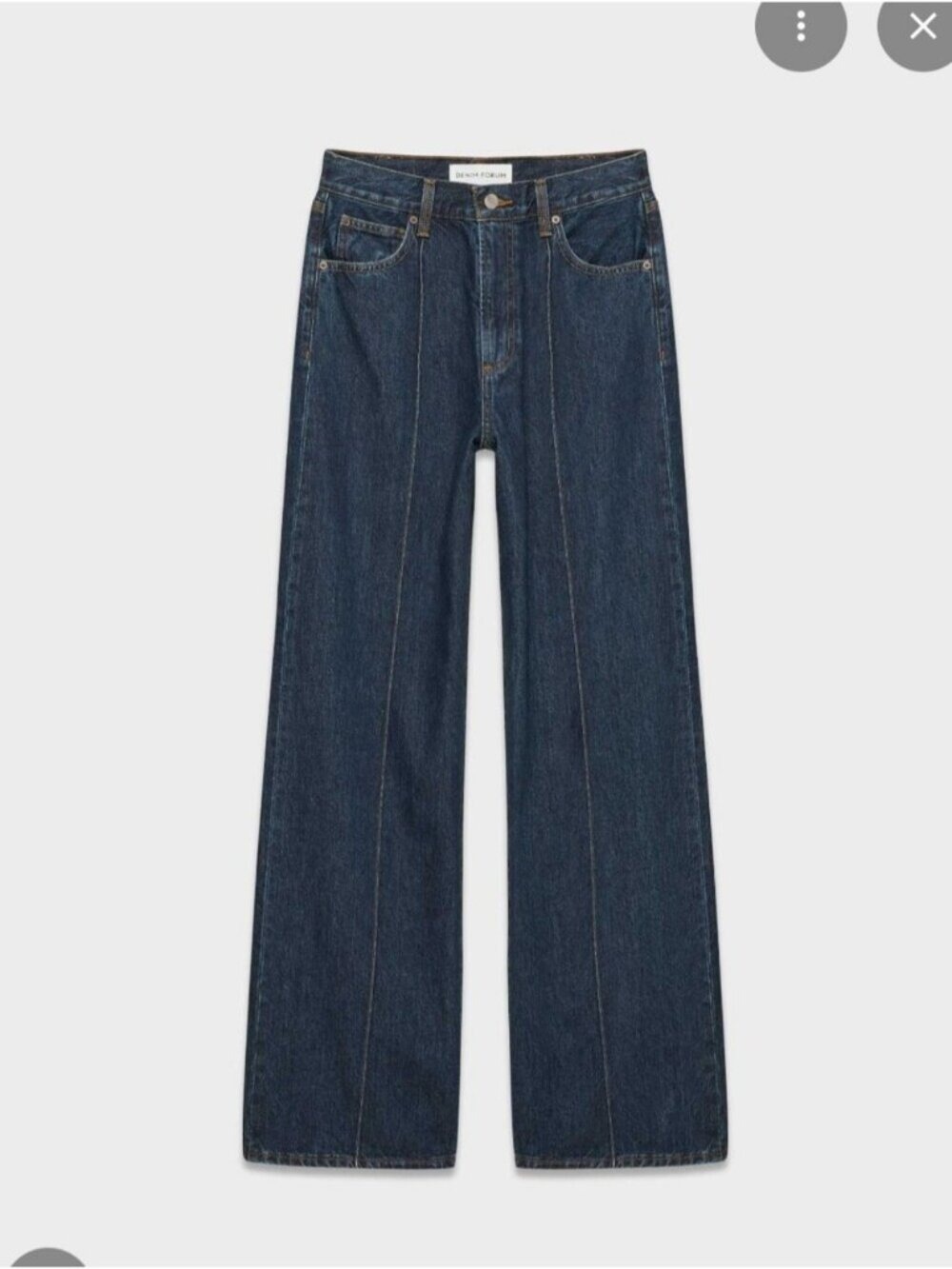 ARITZIA | Denim Forum The '90s Tailored Hi-Rise Wide Jeans non-stretched Sz 24 - Picture 2 of 6